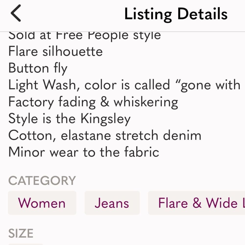 NWT Boyish Free People Kingsley Button Fly Flare Jeans | Light Wash | 25 - Picture 8 of 8